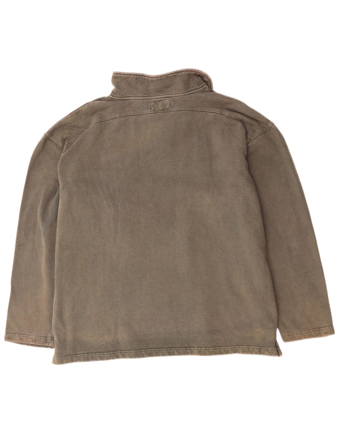 WEIRD FISH Felpa da uomo con zip e collo maglione XL cotone grigio