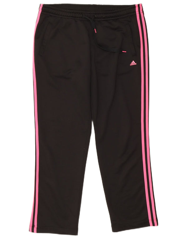 Pantaloni da tuta Adidas Climalite da donna UK 16/18 Large Nero Poliestere