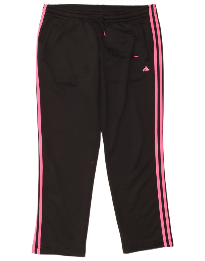 Pantaloni da tuta Adidas Climalite da donna UK 16/18 Large Nero Poliestere