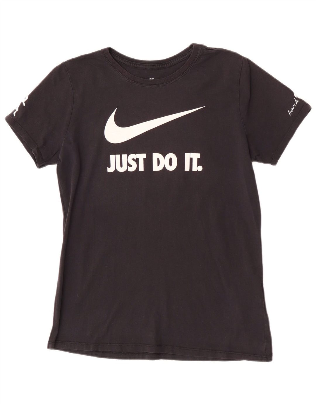 T-shirt grafica Nike da uomo con taglio atletico, cotone medio nero