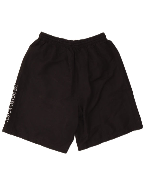 Pantaloncini sportivi grafici da uomo Umbro grandi in poliestere nero