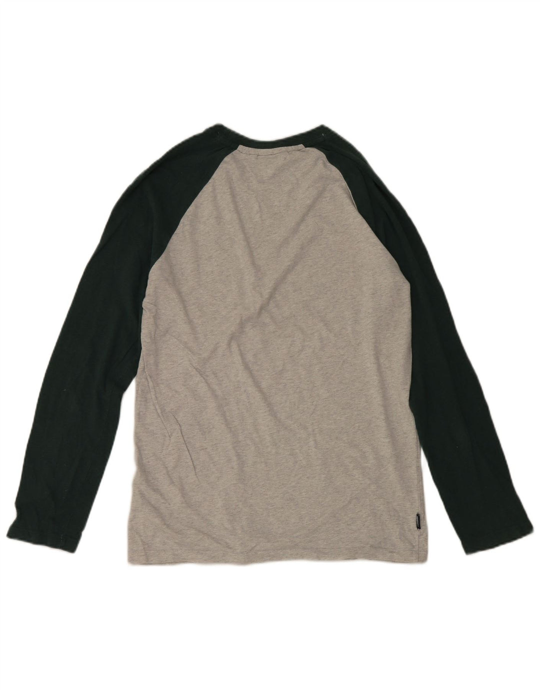 Top da uomo Superdry a maniche lunghe in cotone color block grigio medio