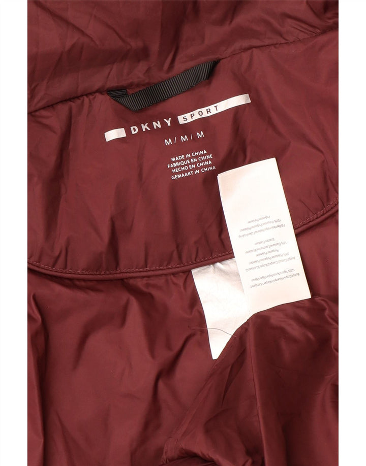 Giacca imbottita grafica da donna Dkny UK 14 poliestere marrone medio medio