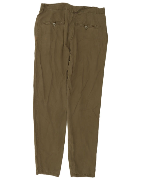 Pantaloni chino affusolati da donna Zara EU 36 XS W26 L28 Lyocell verde