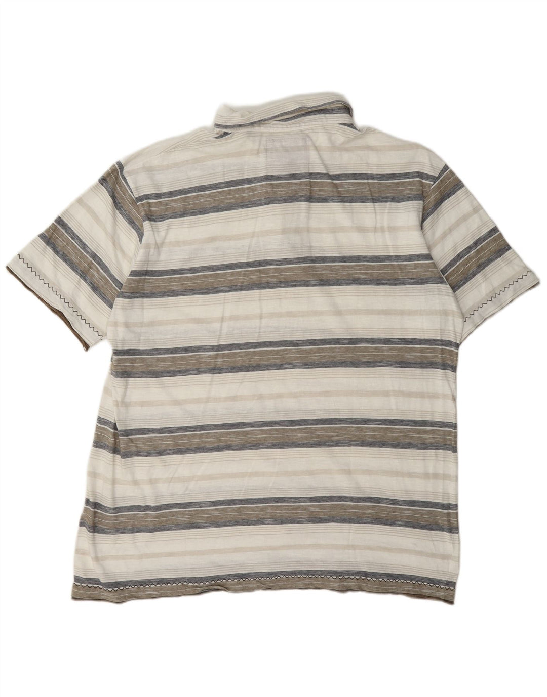 Polo da uomo Weird Fish XL in cotone a righe multicolore