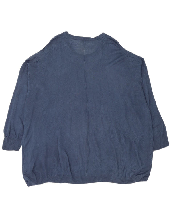 Maglione maglione oversize con scollo a barca da donna Marks & Spencer UK 20 2XL Blu