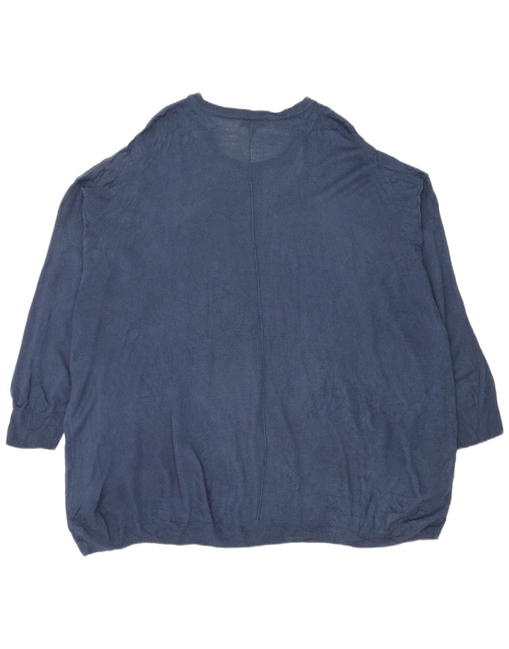 Maglione maglione oversize con scollo a barca da donna Marks & Spencer UK 20 2XL Blu