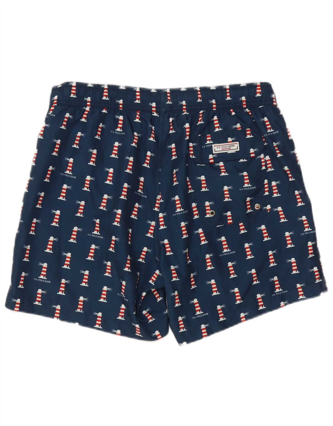 POLO ASSN. Pantaloncini da bagno da uomo medi blu navy maculati
