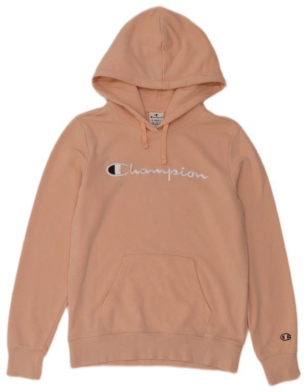 Felpa con cappuccio grafica da donna Champion UK 6 XS cotone rosa