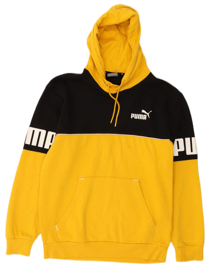Felpa con cappuccio grafica da uomo Puma Small Yellow Colourblock