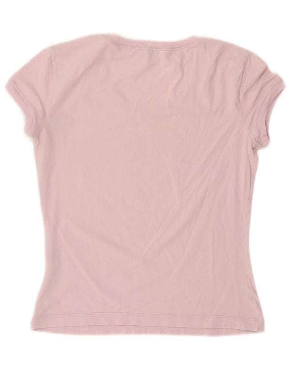 T-shirt grafica da donna Armani Jeans Top IT 42 cotone rosa medio