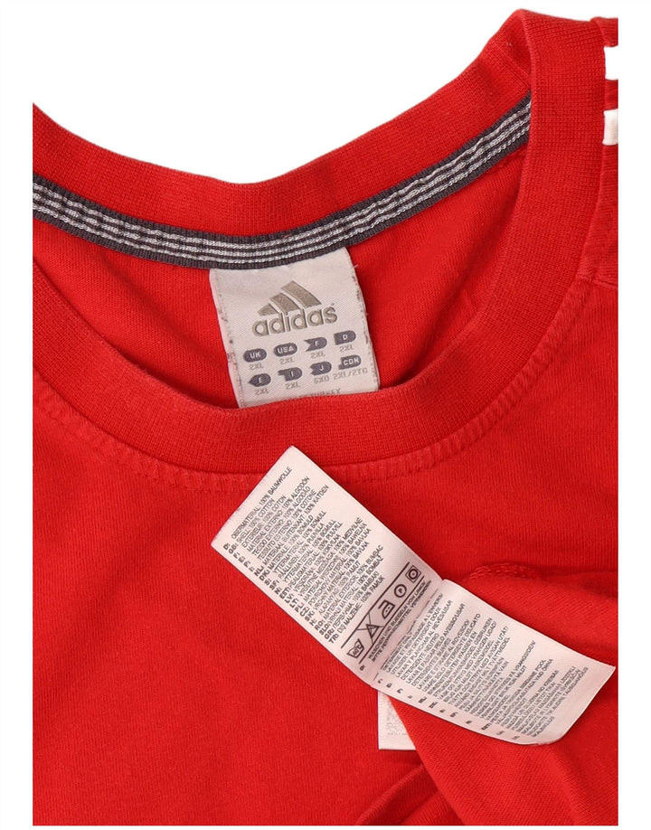 T-shirt da uomo Adidas Top 2XL rossa in cotone
