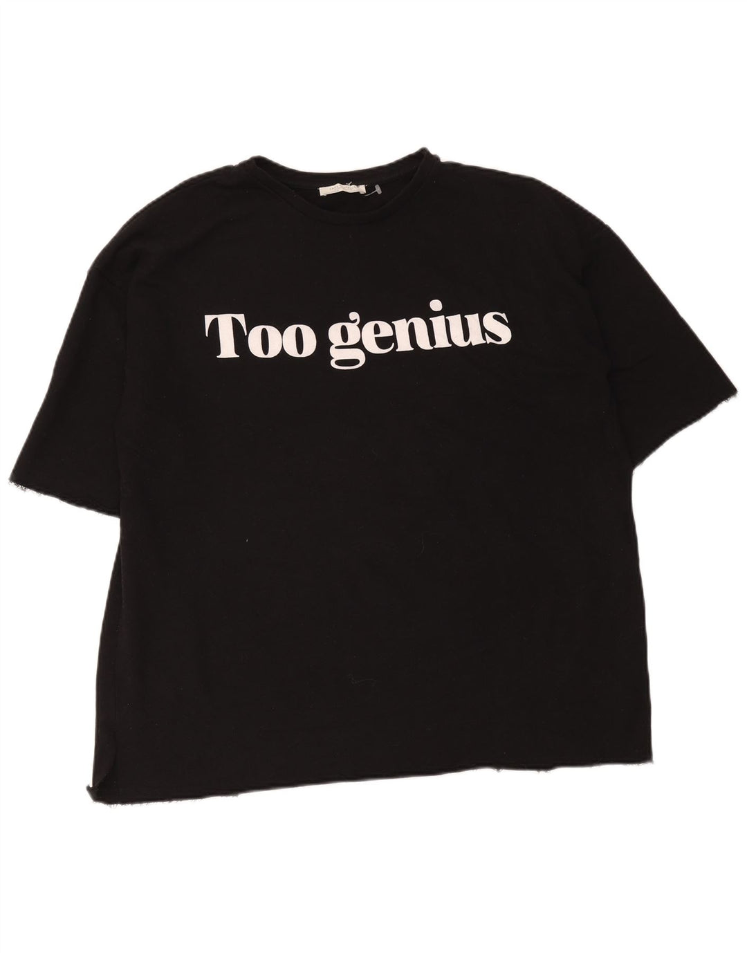 T-shirt grafica oversize da donna Zara Trafaluc UK 14 media nera