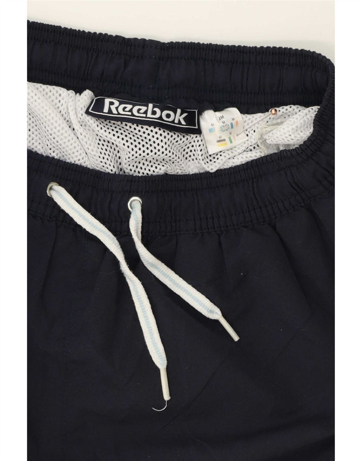 Pantaloncini da bagno da uomo Reebok medio blu navy in poliestere