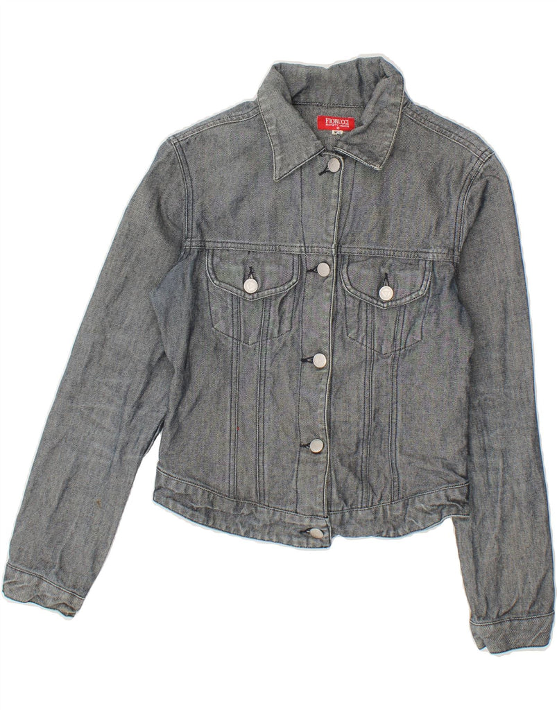 FIORUCCI Girls Denim Jacket 8-9 Years Medium Blue Vintage Fiorucci and Second-Hand Fiorucci from Messina Hembry 