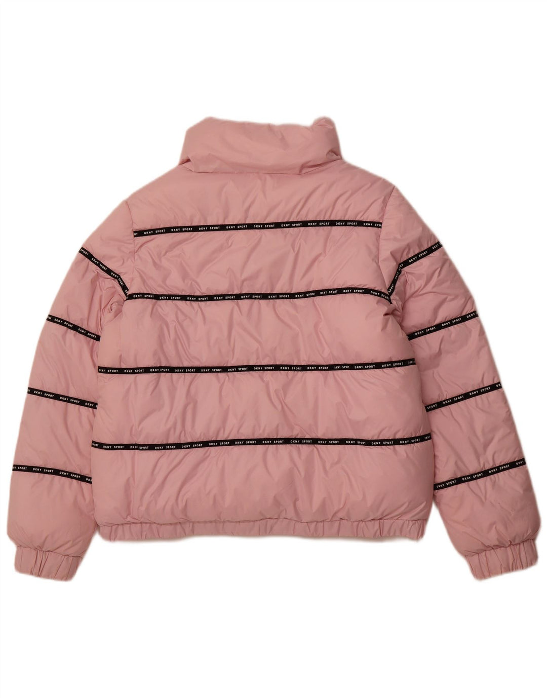 Giacca imbottita grafica da donna DKNY UK 16 poliestere a righe grandi rosa