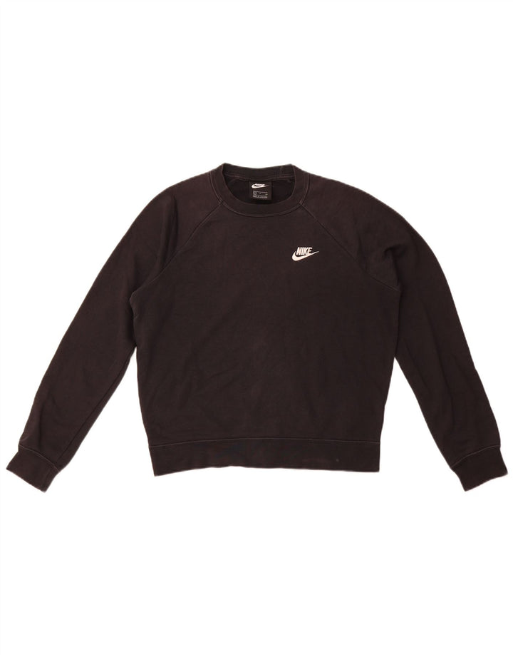 Felpa oversize da donna Nike UK 10 piccola in cotone nero