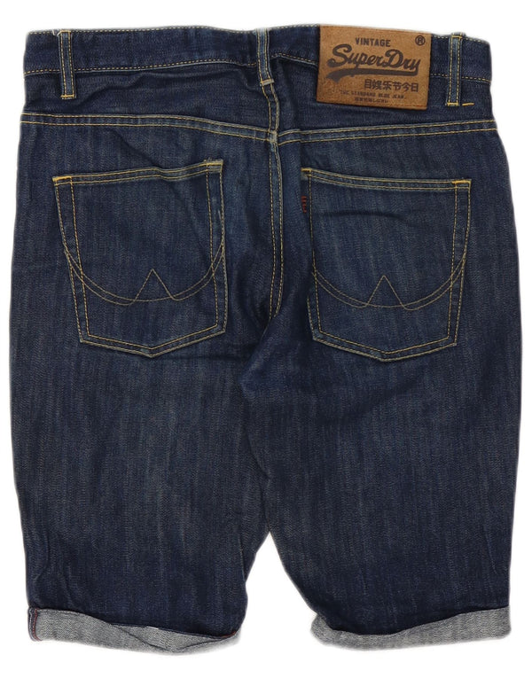 Pantaloncini di jeans da uomo Superdry W32 cotone blu medio
