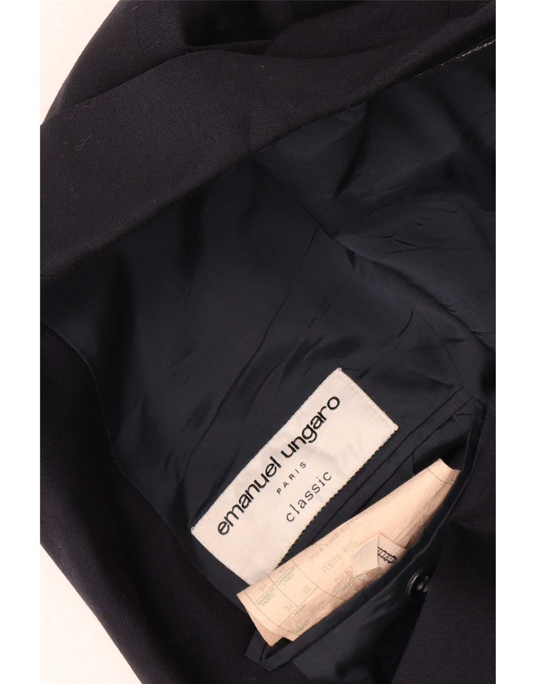 Giacca Blazer da Uomo a 3 Bottoni Emanuel Ungaro IT 56 3XL Lana Blu Navy