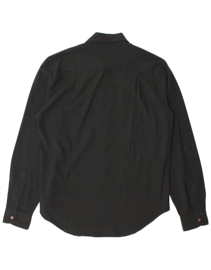 Camicia Uomo Exte Media Nera Lana Vergine