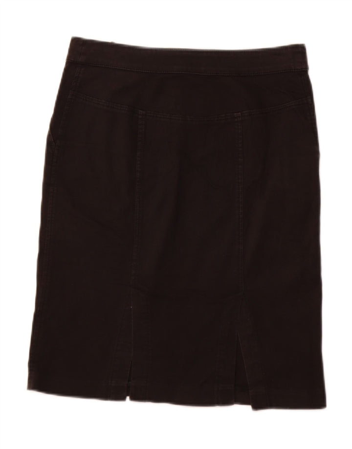 TRUSSARDI Womens Denim Skirt IT 40 Small W28  Black Cotton