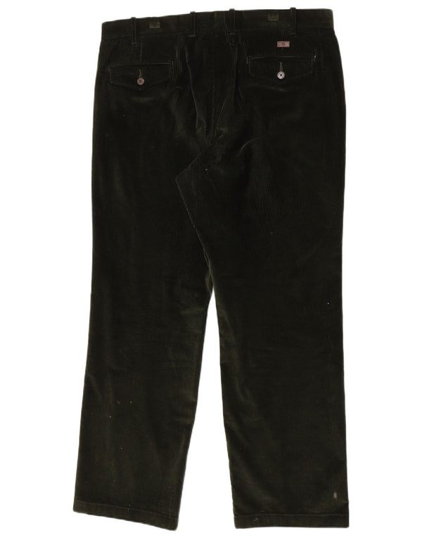 Pantaloni dritti in velluto a coste Marks & Spencer da uomo blu Harbour W38 L31 verdi