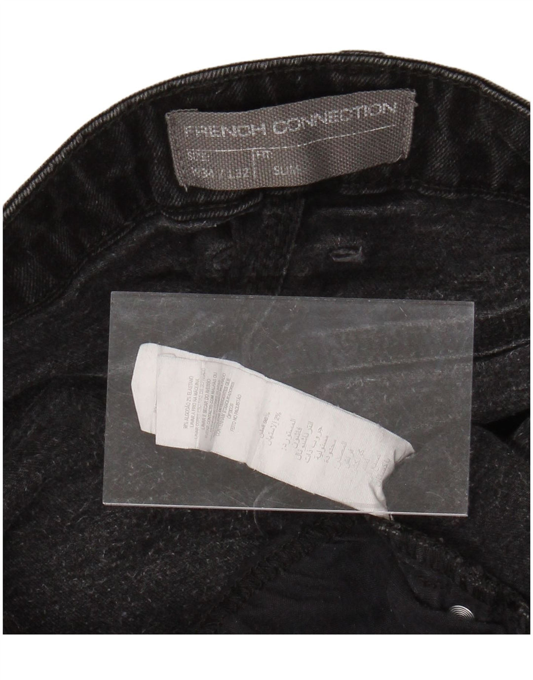 FRENCH CONNECTION Jeans slim da uomo W34 L29 cotone nero