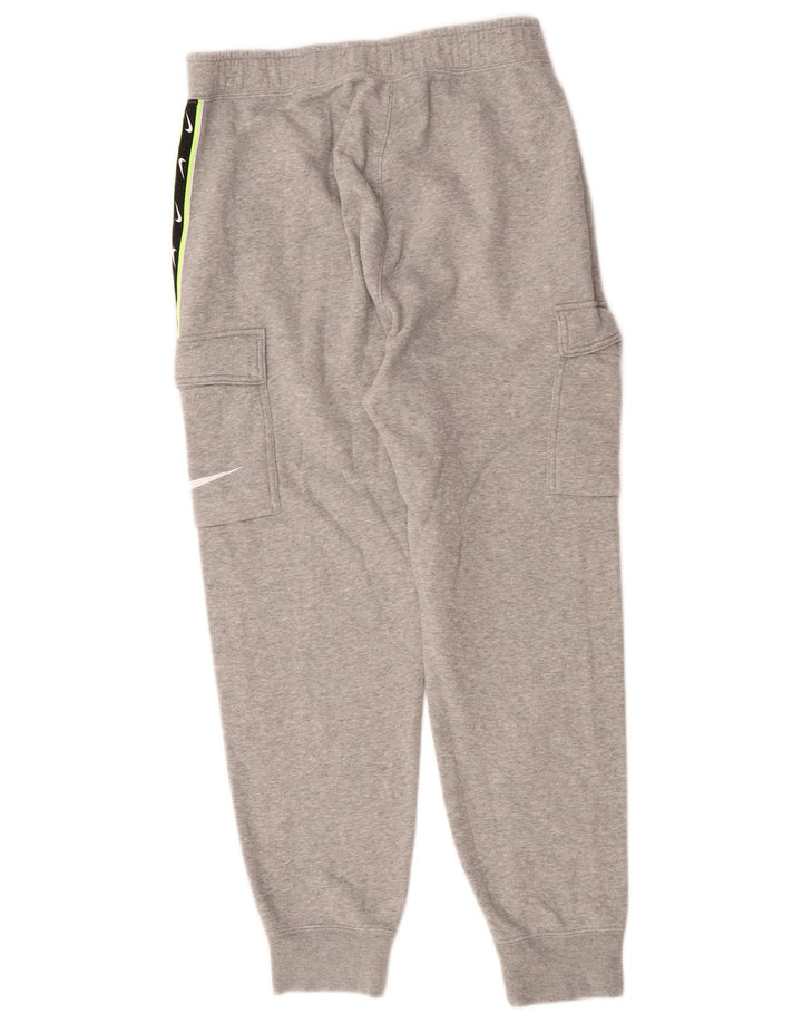 Pantaloni da tuta cargo con grafica NIKE da uomo in cotone color block grigio medio