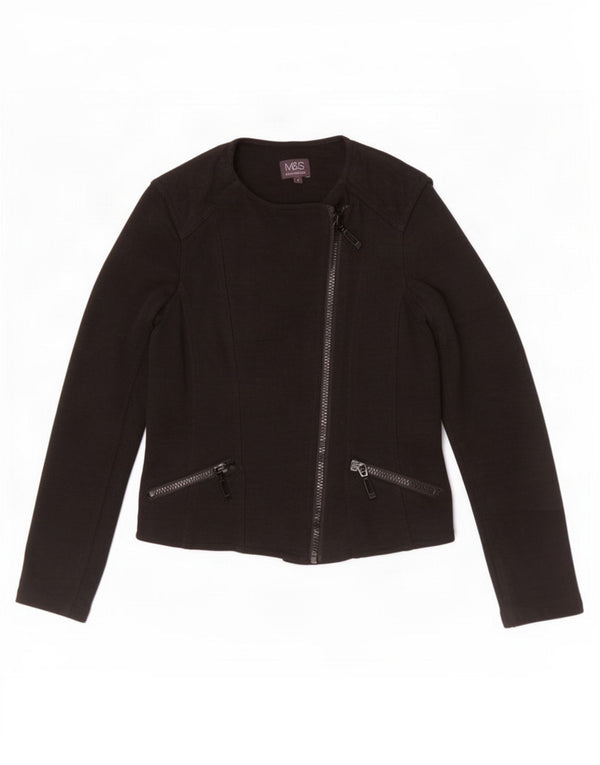 Giacca da corsa da donna Marks & Spencer UK 8 piccola in cotone nero