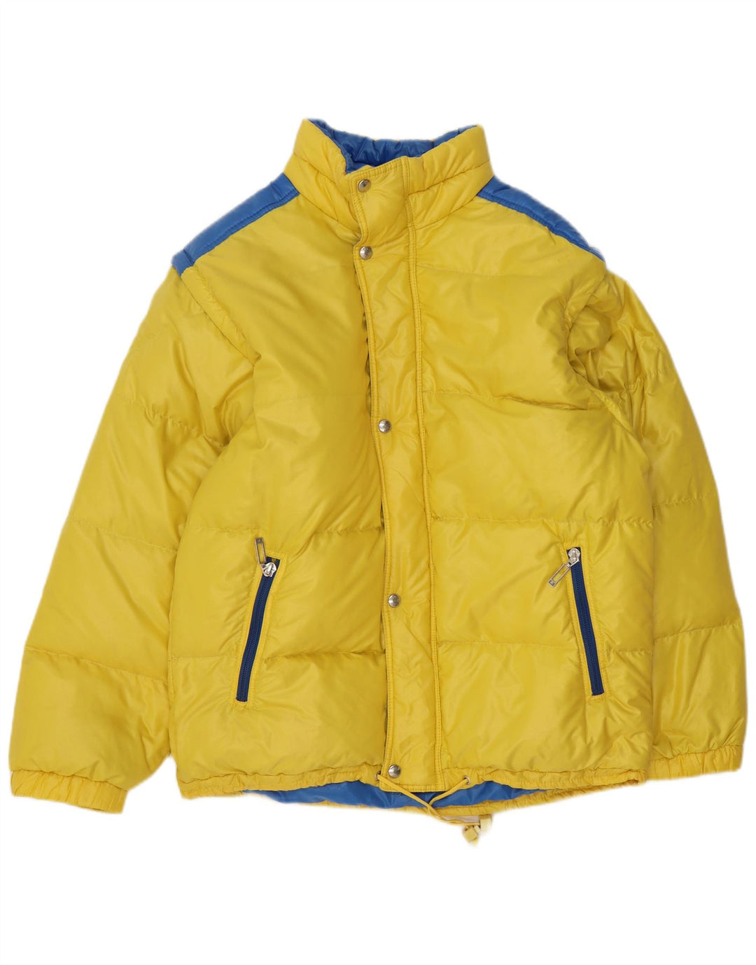 Giacca imbottita da uomo Trissi IT 50 Large in nylon color block giallo