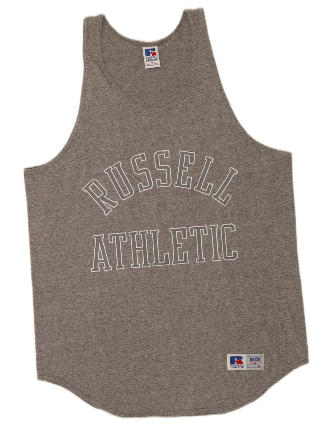 Canotta grafica da uomo Russell Athletic XL poliestere grigio