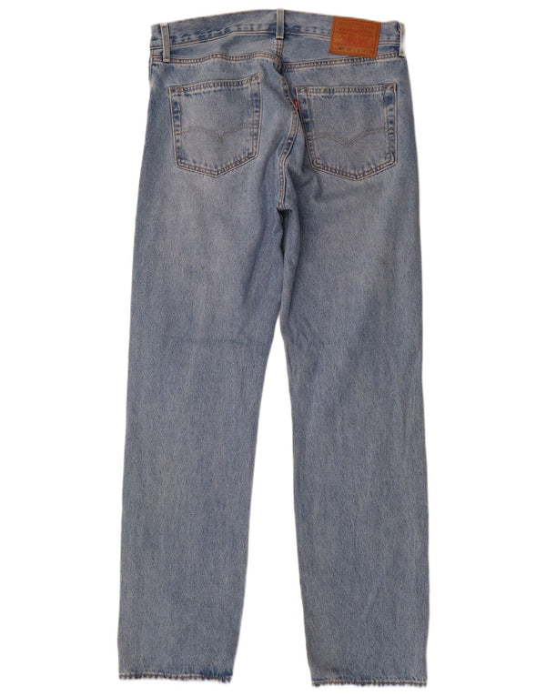 Levi's Uomo 501 Jeans dritti a vita alta effetto consumato W34 L34 cotone blu