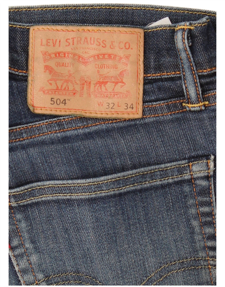 Levi's Uomo 504 Jeans dritti W32 L34 Cotone blu navy