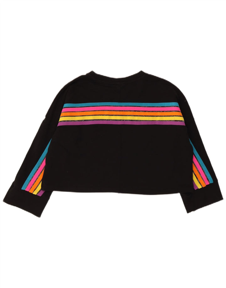 Felpa oversize corta da donna Ellesse UK 6 XS a righe nere