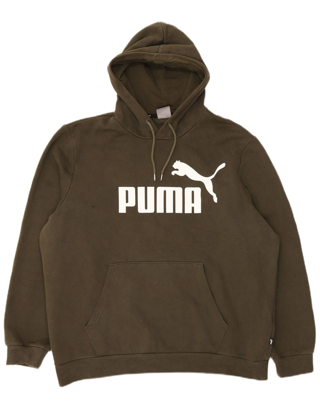 Felpa con cappuccio grafica da uomo Puma XL in cotone kaki