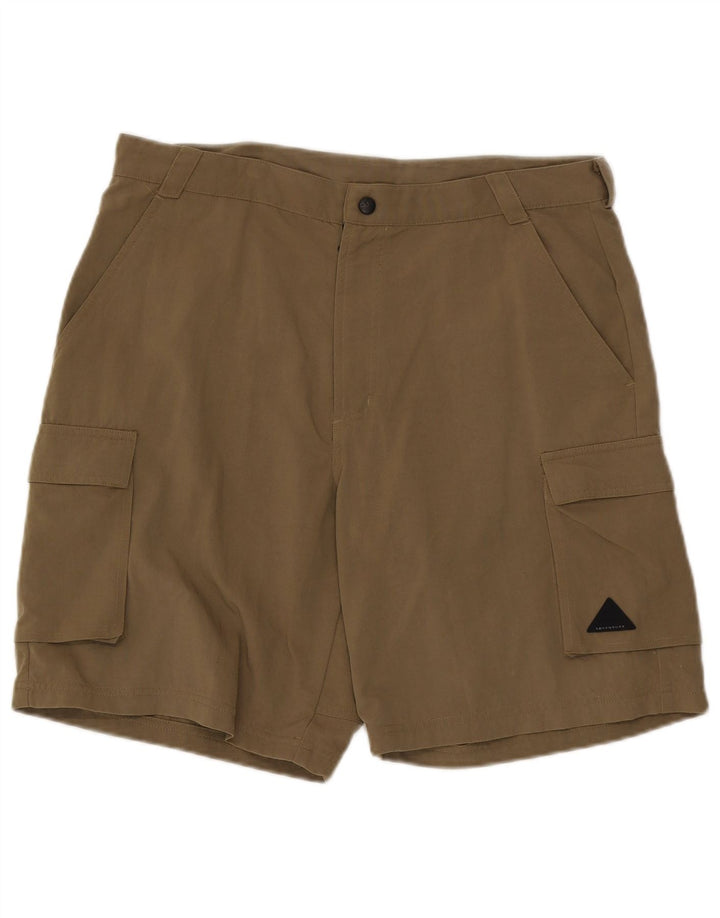 Pantaloncini cargo Adidas da uomo grandi W34 kaki in poliammide
