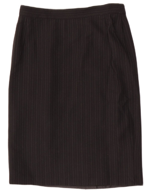 Max & Co. Gonna a tubino a vita alta da donna UK 16 Grande W28 Gessato nero
