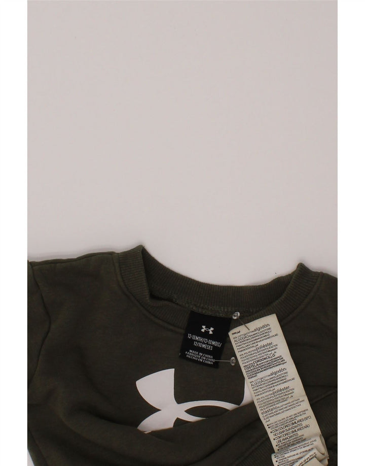 Felpa con grafica UNDER ARMOUR per neonato 12-18 mesi in cotone kaki
