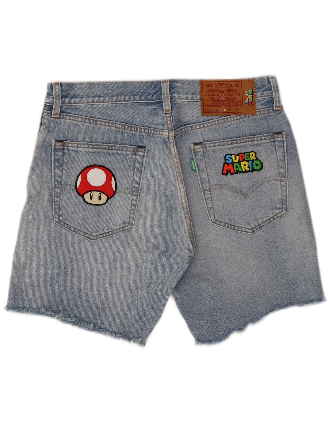 Pantaloncini di jeans Levi's 501 da uomo W32 in cotone blu medio