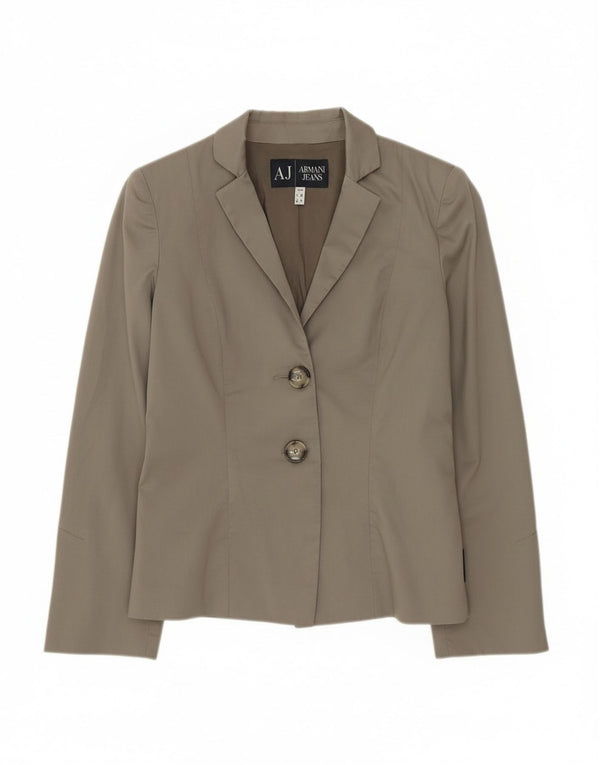 Giacca blazer da donna a 2 bottoni Armani Jeans EU 40 cotone grigio medio