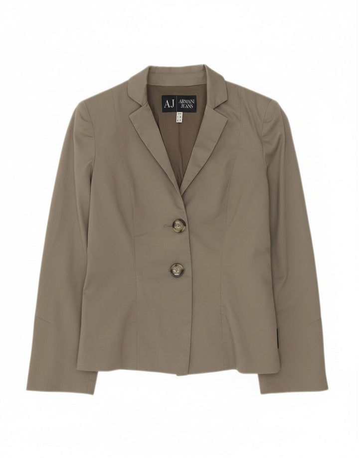 Giacca blazer da donna a 2 bottoni Armani Jeans EU 40 cotone grigio medio
