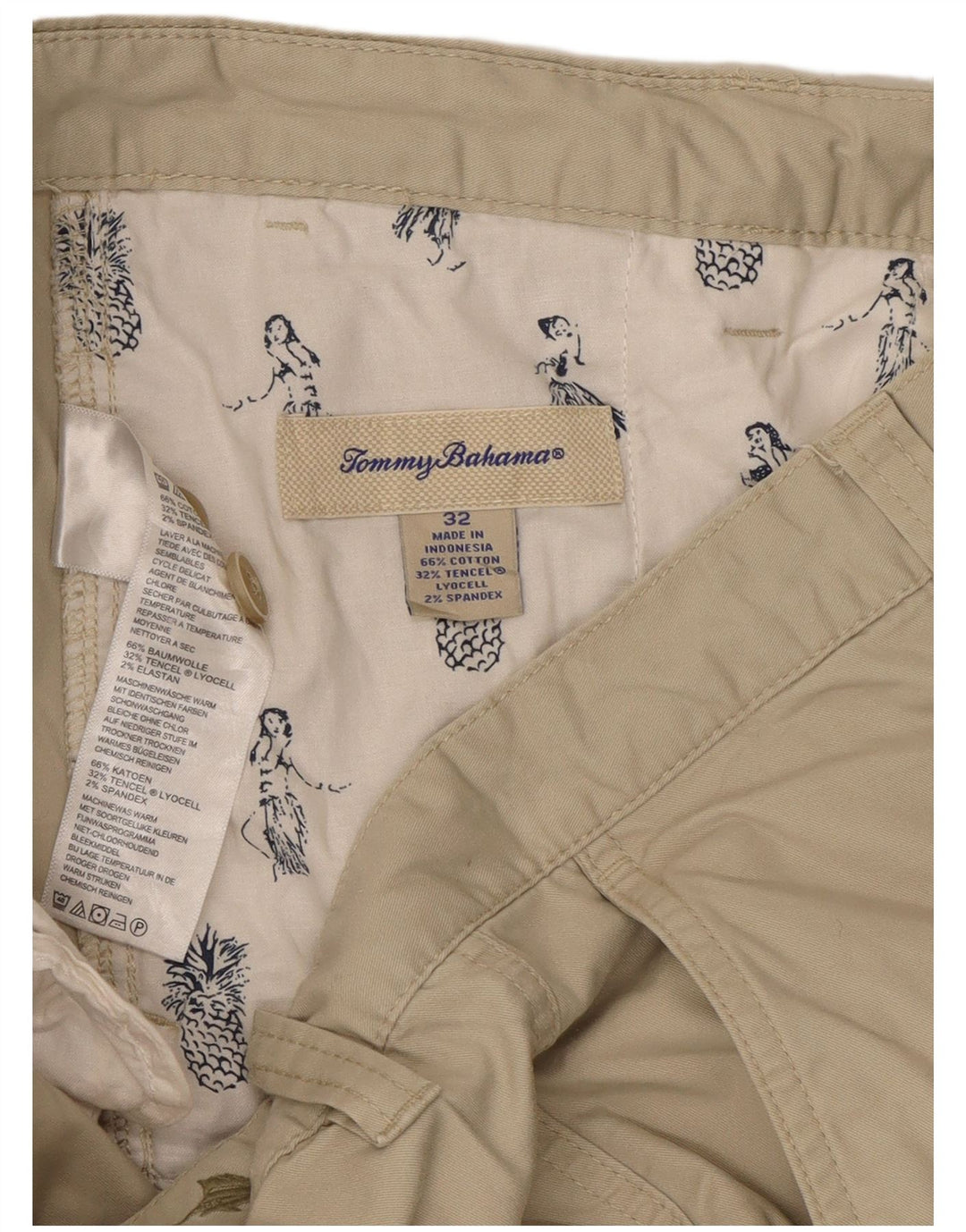 Pantaloncini chino da uomo Tommy Bahama W32 cotone beige medio