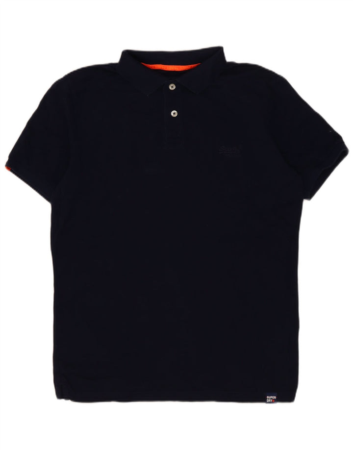 Polo da uomo Superdry Small in cotone blu navy