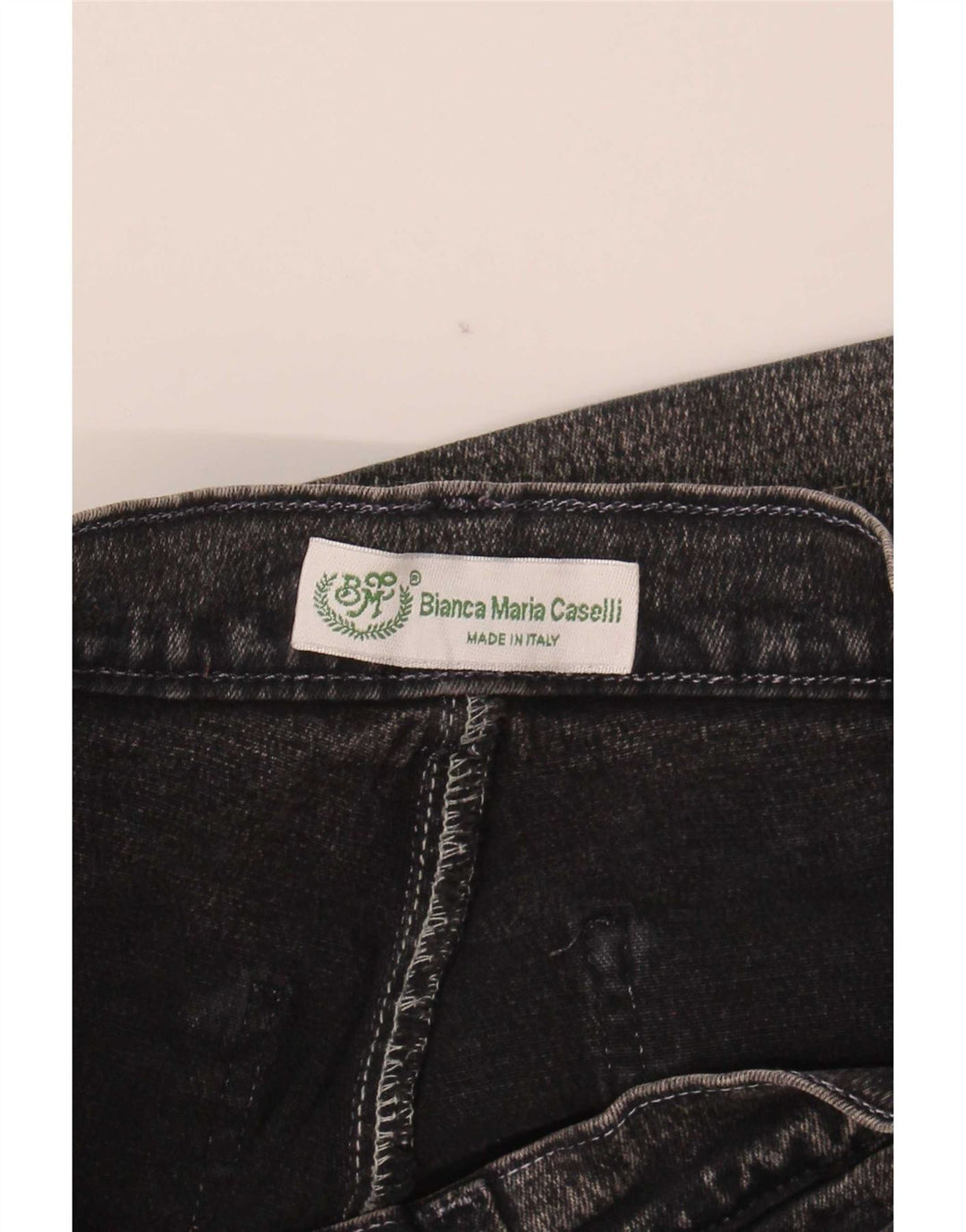 Jeans Bootcut da donna Bianca Maria Caselli IT 42 Medio W27 L30 Cotone Nero