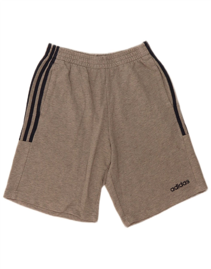 Pantaloncini sportivi Adidas da uomo piccoli in cotone grigio