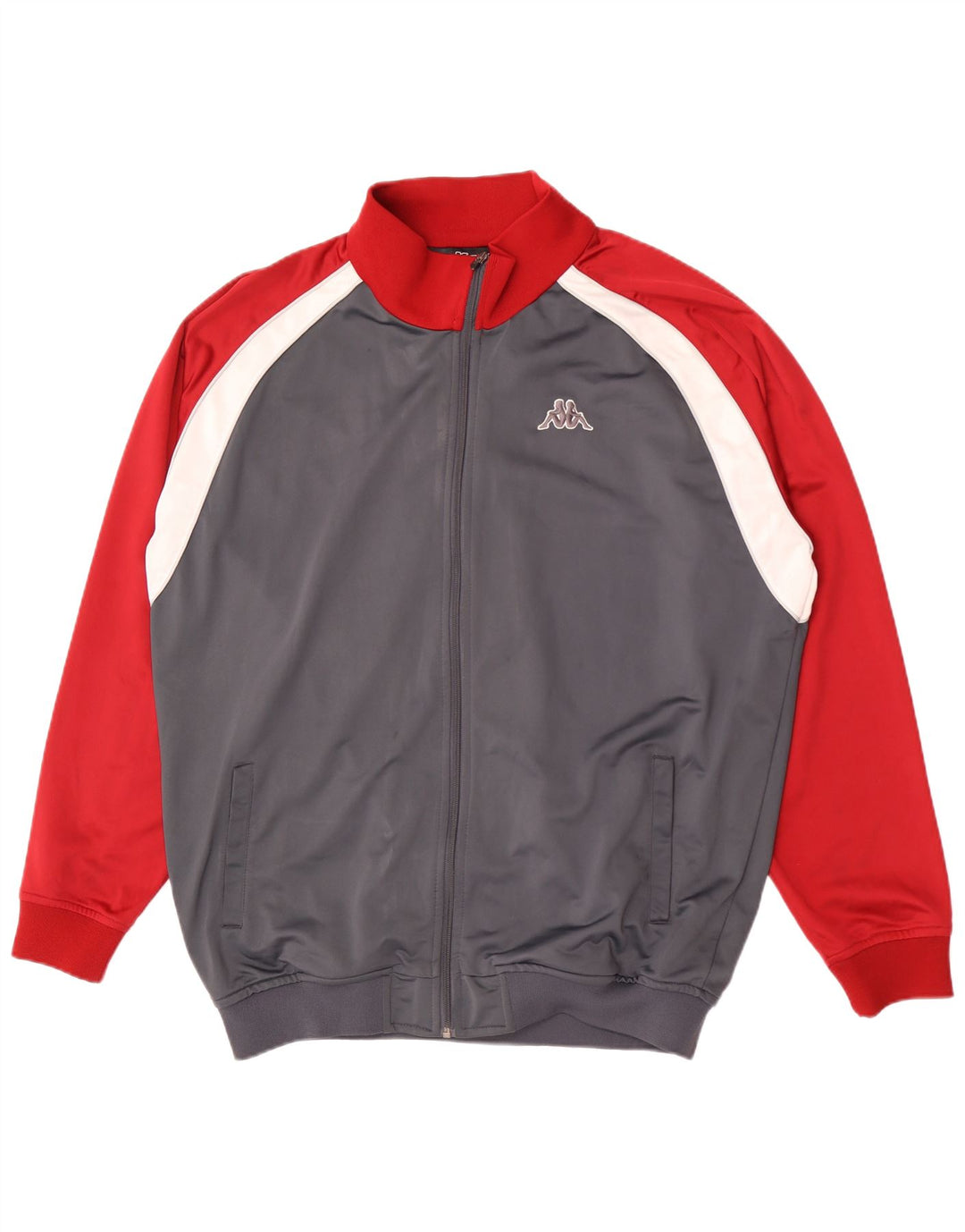 Giacca da tuta da uomo Kappa 3XL Poliestere color block grigio