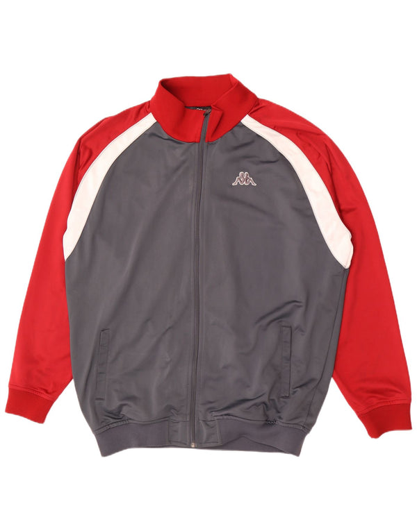 Giacca da tuta da uomo Kappa 3XL Poliestere color block grigio