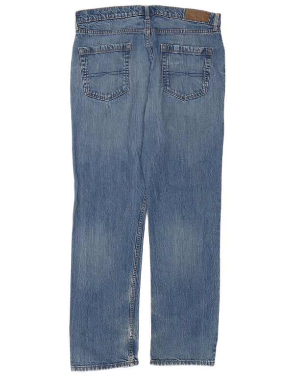 Jeans dritti regolari da uomo Marks & Spencer W34 L31 cotone blu