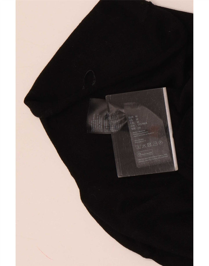 Top da donna H&M manica lunga UK 14 medio nero modal