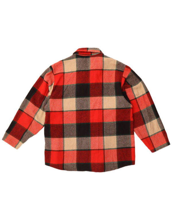 Camicia in flanella da donna BENETTON UK 18 XL Acrilico a quadri multicolore